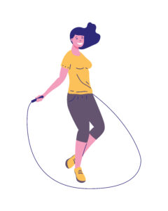 Jump For Joy woman jumping rope free vector